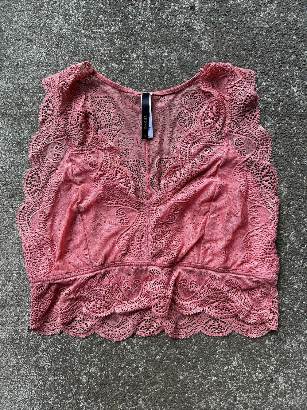 Le3no Lace Floral Bralette